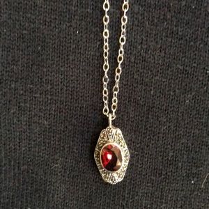 Judith Jack garnet necklace